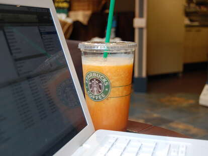 Laptop in Starbucks