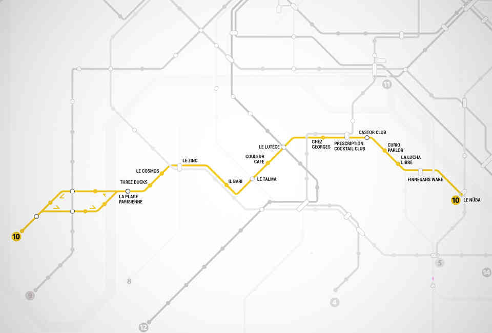 Paris Metro Map Map With Bars Near Every Stop Thrillist