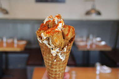 Chicken and Wafflecone