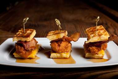Chicken and waffle sliders