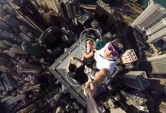 Dangerous Selfies - Teens Take Extreme Selfie Video on Top of Hong Kong ...