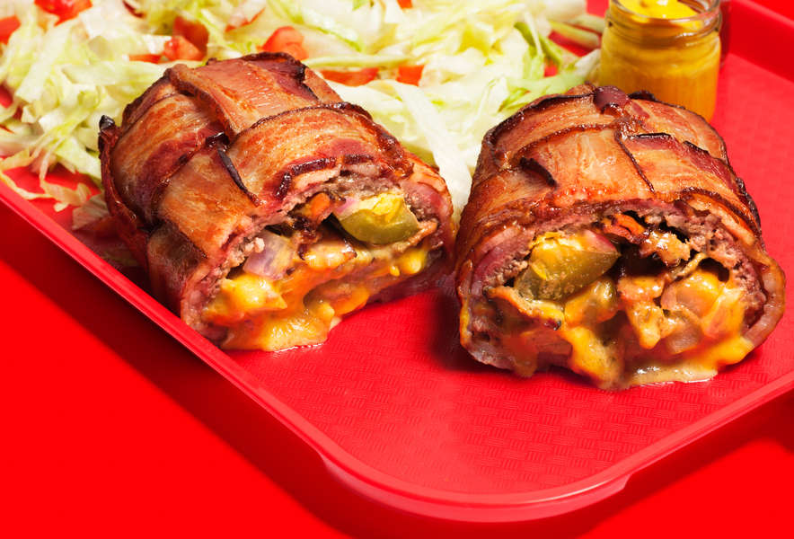 Bacon Weave Cheeseburger Burrito Thrillist Recipes