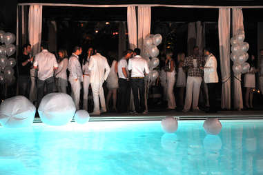People wearing white