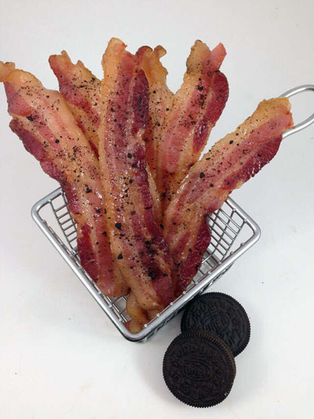 Oreo-glazed bacon