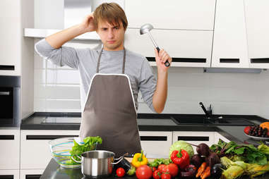 Weird Stock Photos - People Confused by Cooking - Thrillist