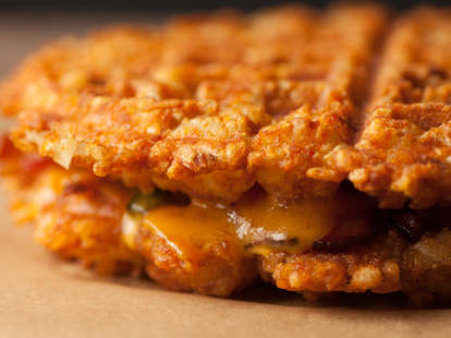 Bacon-Jalapeno Grilled Cheese with Tater Tot Waffle— Thrillist Recipes