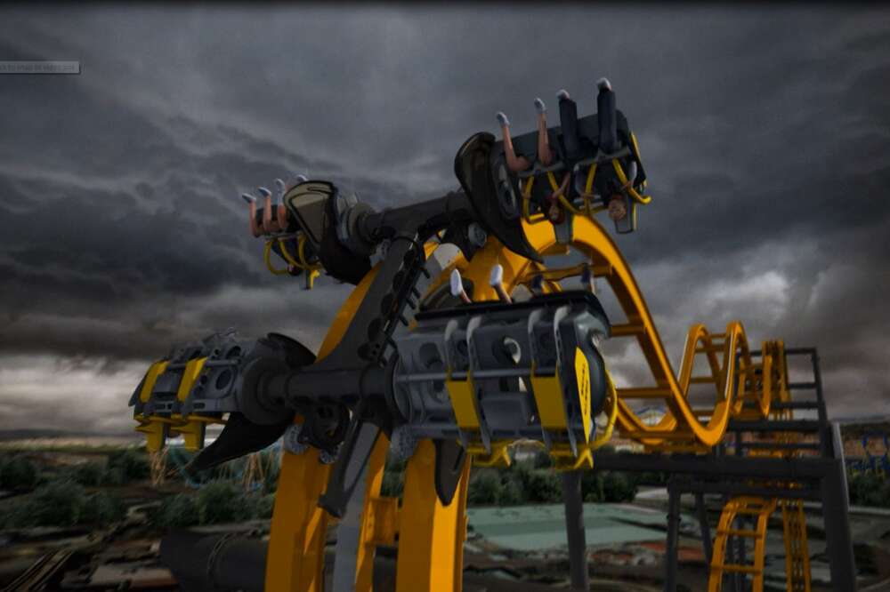 Batman Roller Coaster at Six Flags Fiesta in San Antonio - New Terrifying  