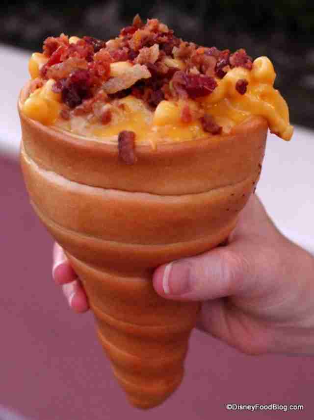 Disney's Hollywood Studios Food - Macaroni and Cheese Bread Cone