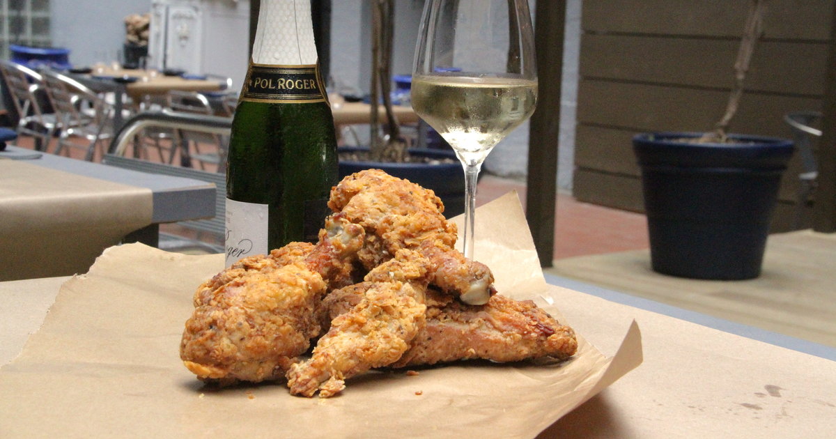 Birds And Bubbles NYC LES Restaurants Fried Chicken Champagne