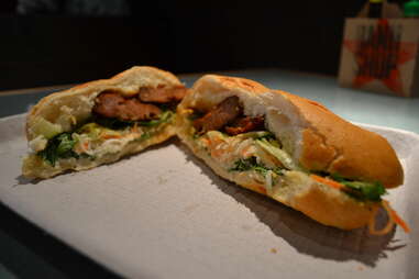 Banh Shop grilled pork meatball sandwich