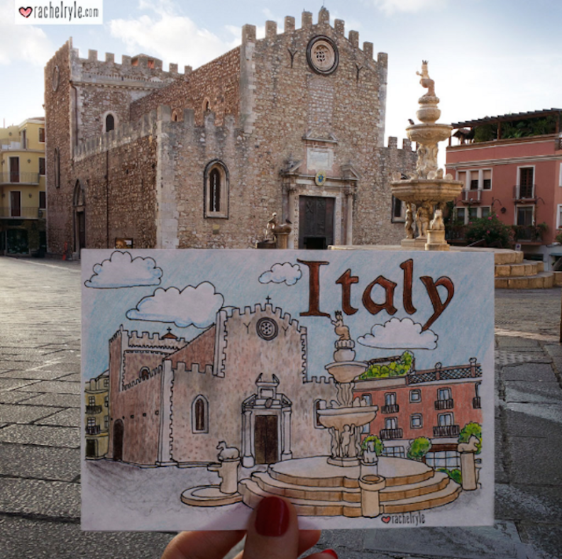 Instagram postcards of Europe - Drawings by Illustrator Rachel Ryle ...