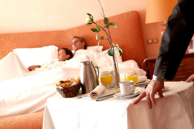 room service in bed