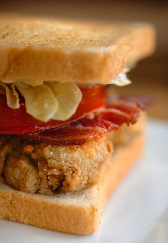 Oyster bacon sandwich