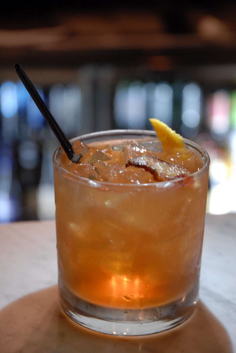 Pork belly bourbon old fashioned