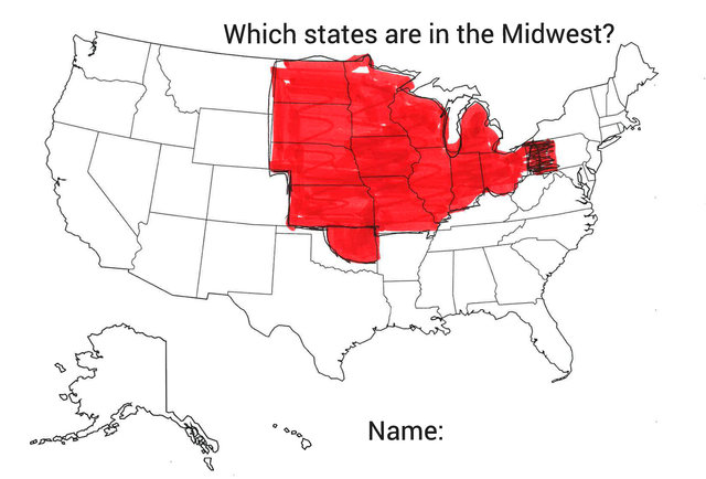 Which states are in the Midwest?