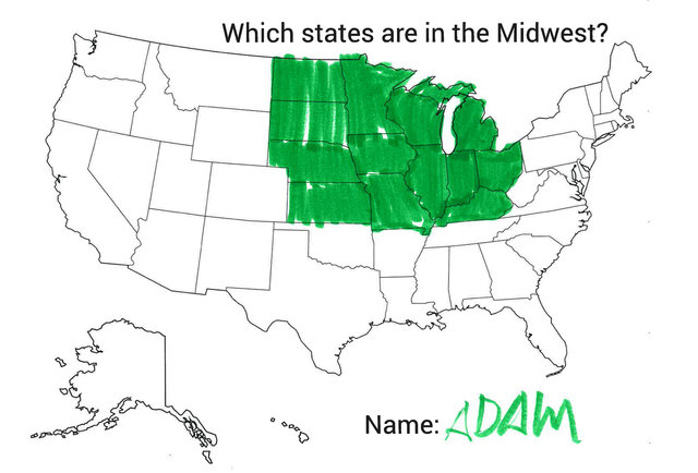 Which states are in the Midwest?