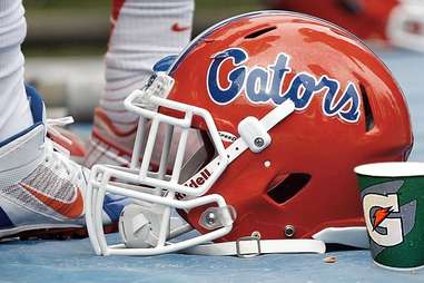 Gatorade with UF Gators helmet