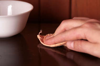 Polishing furniture