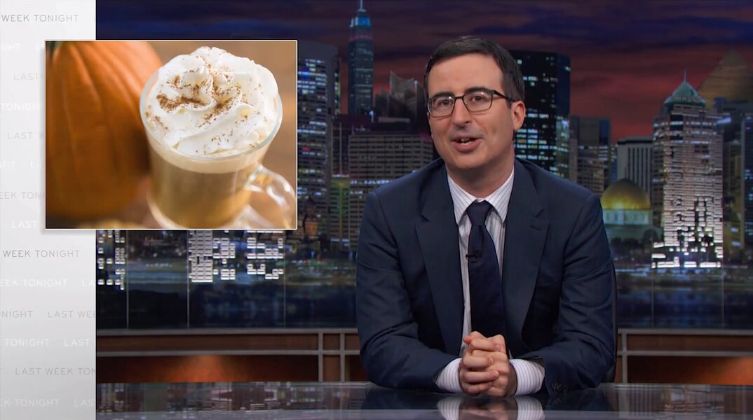 John Oliver Pumpkin Spice Latte Video clip Last Week Tonight on HBO