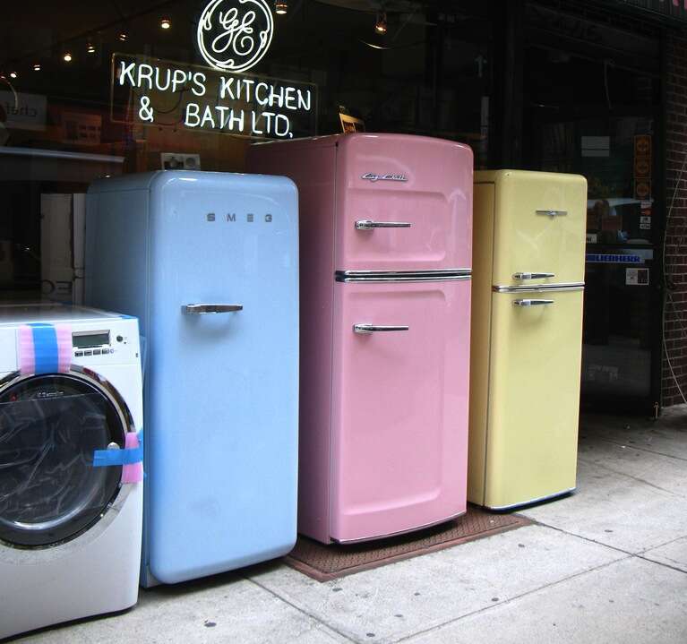 Old-fashioned fridges