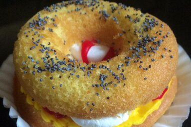 Bagel custom cupcakes by Reality Bites Cupcakes - novelty cupcakes