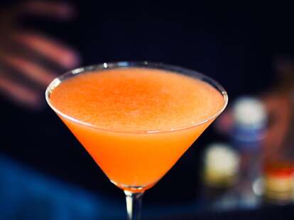 Pumpkin mezcal cocktail