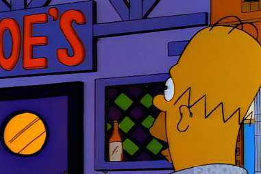Homer Simpson looking at Moe's