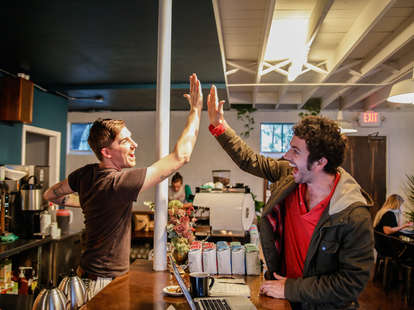 barista high five