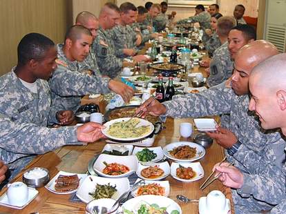 where can military eat free today