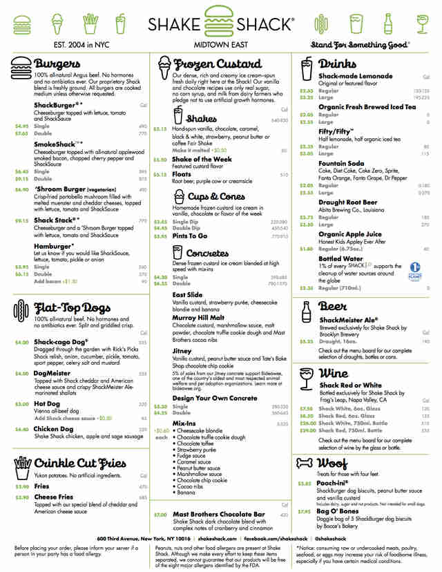 New Shake Shack Midtown East NYC Address - Exclusive Menu Items - Thrillist