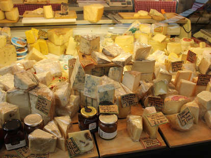cheeses at cheese shop