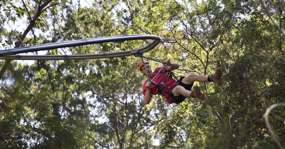 The world s longest zip line Crazy Treetop Rider Xtreme opens in