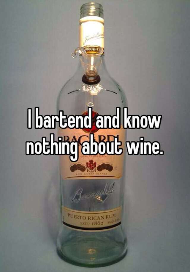 Bartender knows nothing about wine