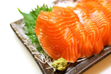 salmon sashimi