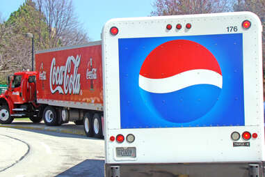 Coke and Pepsi trucks