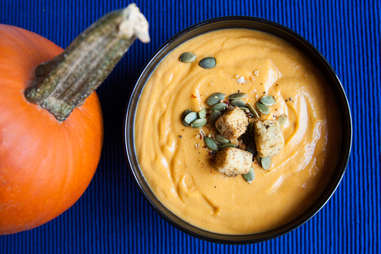 What was pumpkin soup before beer and cheese? We don't even want to know.
