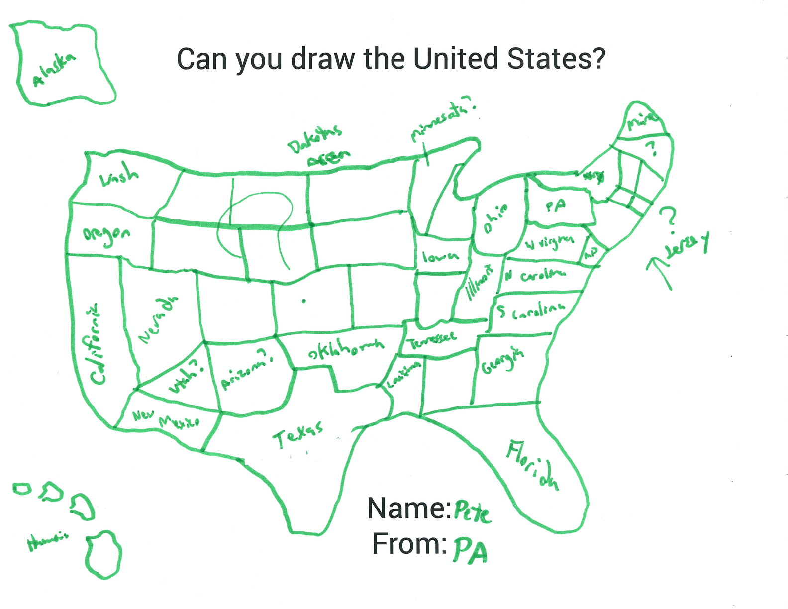 Can You Draw All 50 US States? - Thrillist