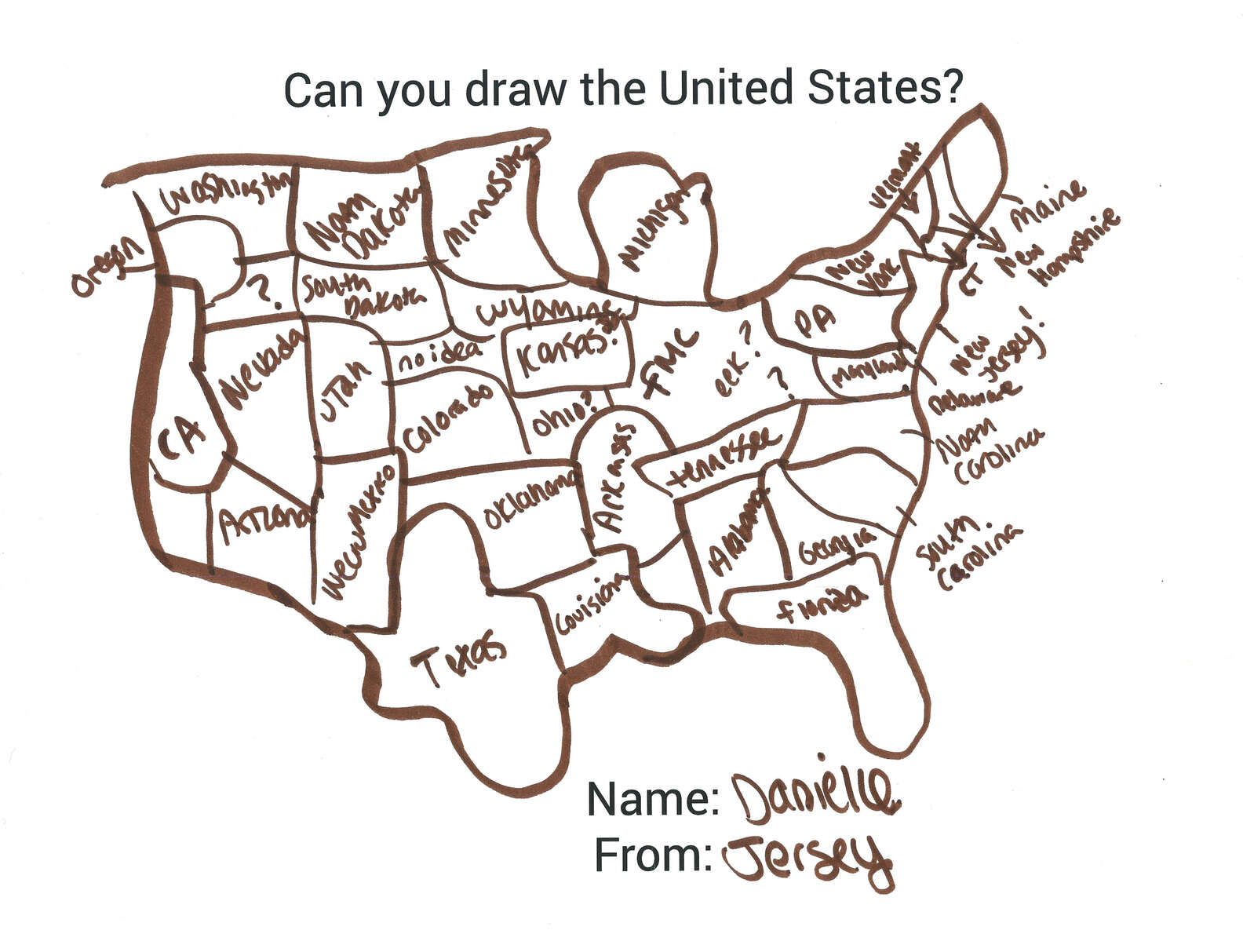 Can You Draw All 50 US States? Thrillist