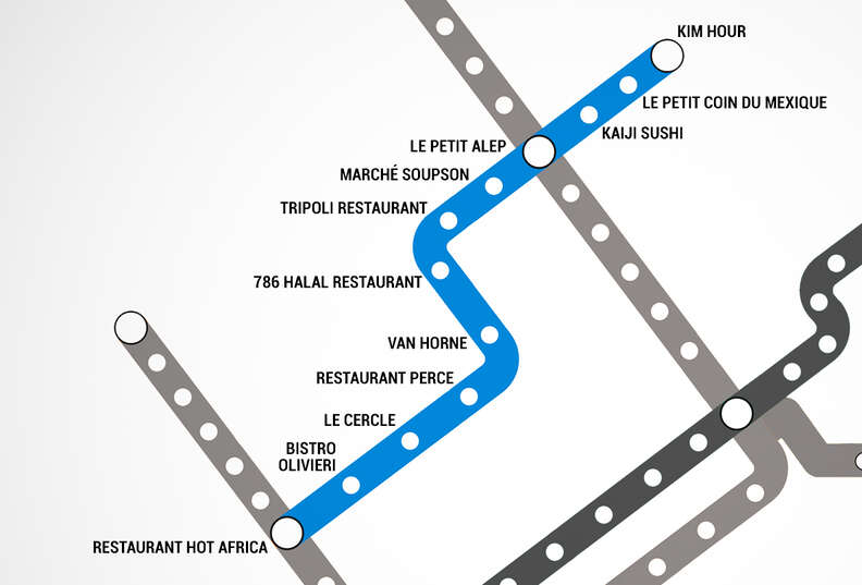 Montreal Metro Restaurant Map Montreal Restaurants Near Stations Thrillist