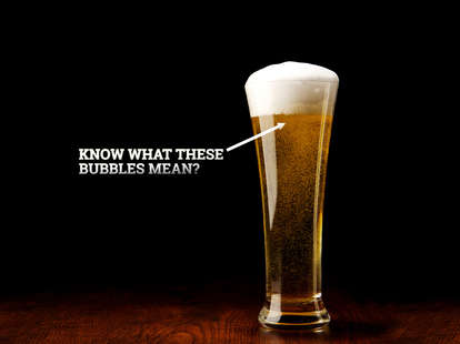 bubbly beer glass