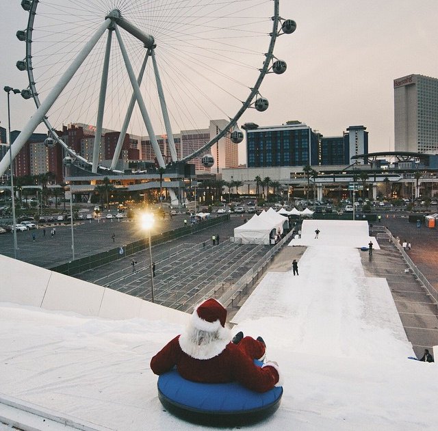 Snow tubing at The Linq in Las Vegas Thrillist