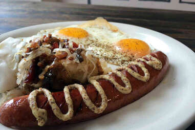pierogi and eggs