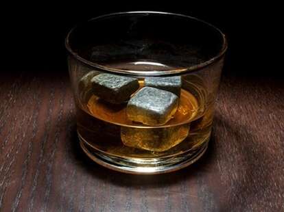 Jack Daniel's Single Barrel whiskey with whiskey rocks