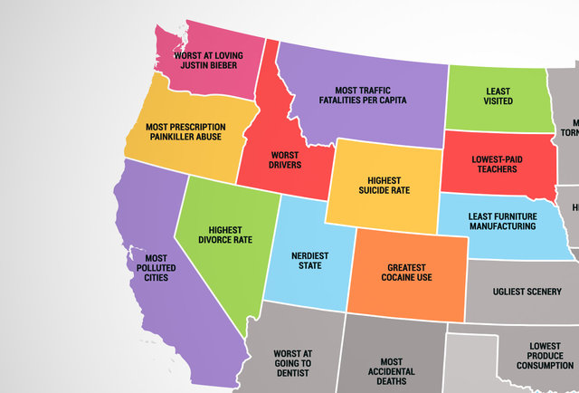 What every US state is the worst at