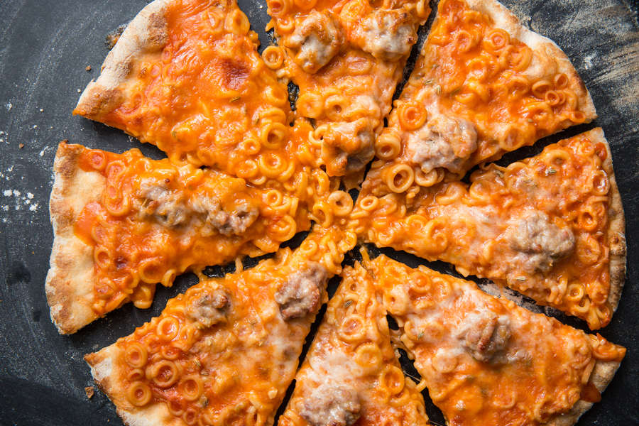 SpaghettiOs Pizza - Thrillist Recipes