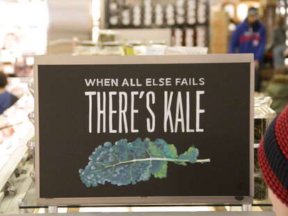whole foods kale sign