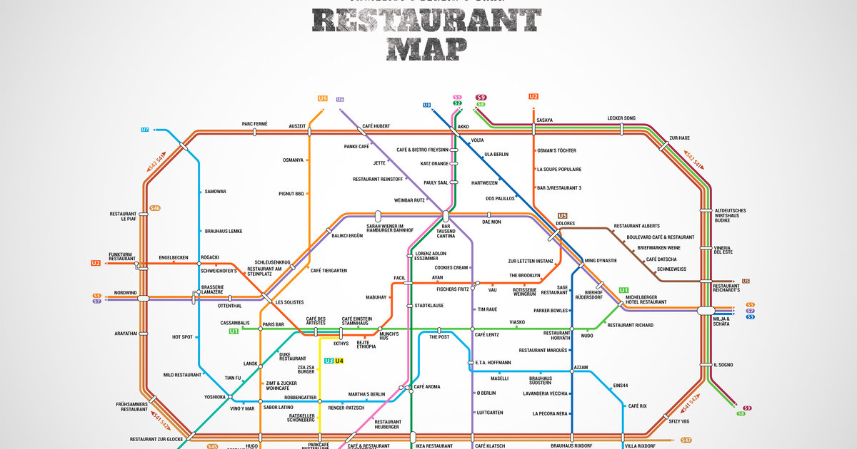 Berlin UBahn Restaurant Map Berlin Restaurants Near