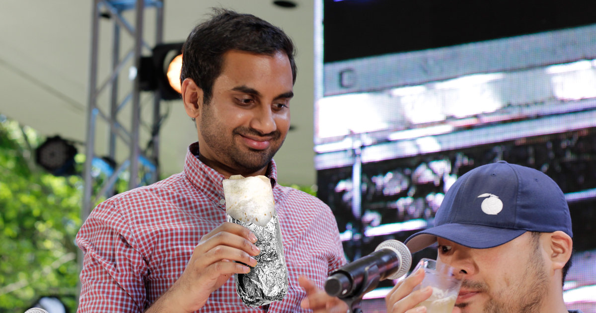 Aziz Ansari's Jokes Will Now Appear on Chipotle Cups Thrillist