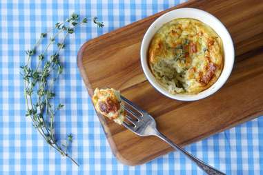 Sunchoke and thyme souffle