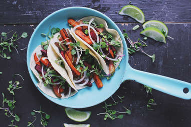 Roasted root vegetable fajitas